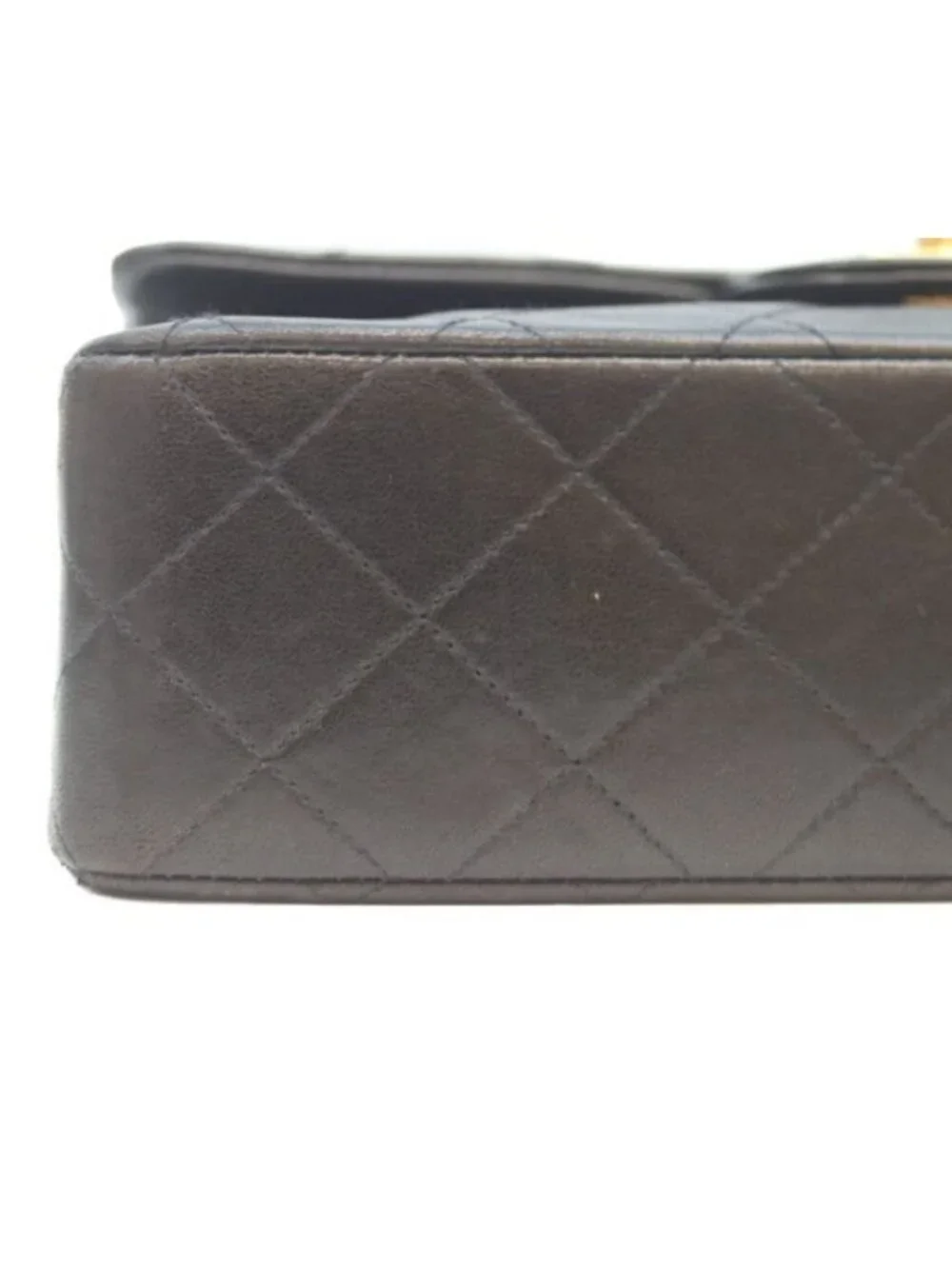 Chanel Black Lambskin Gold Double Flap Bag Quilted 23